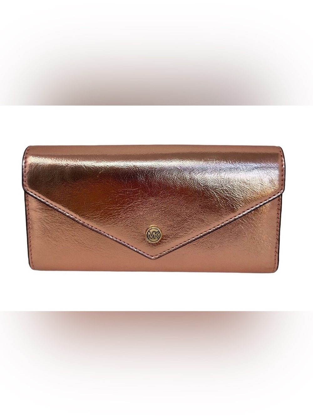 NWT Michael Kors Metallic Bronze Envelope Wallet